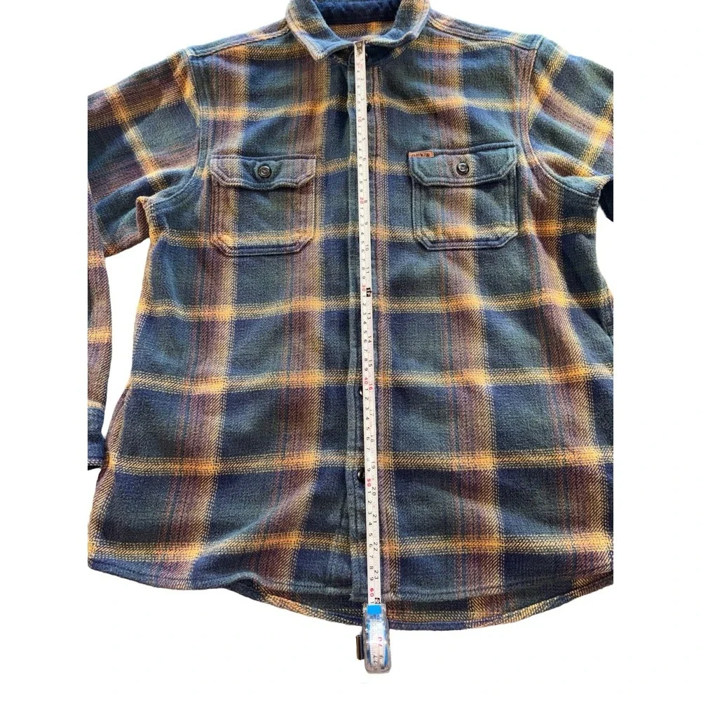 Orvis Heavy Flannel Men's Medium Plaid Shacket Pockets Shirt Jacket - Picture 12 of 12